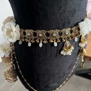 Gold Floral Waist Chain